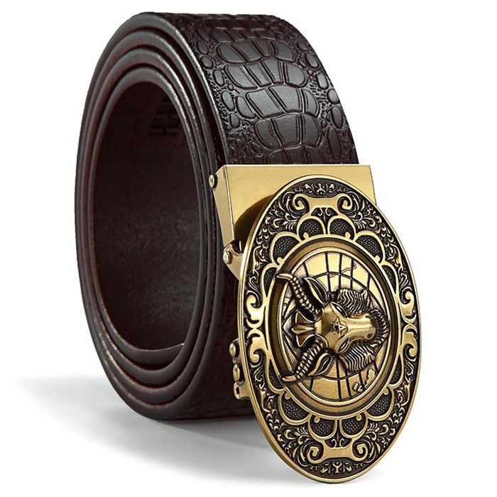 

CUCKOO Fshion 6186 Fashion Leather Men's Belt, Coffee