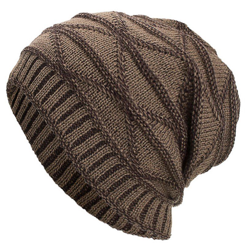 

Warm-keeping Practical Man Knitted Hat, Dark khaki
