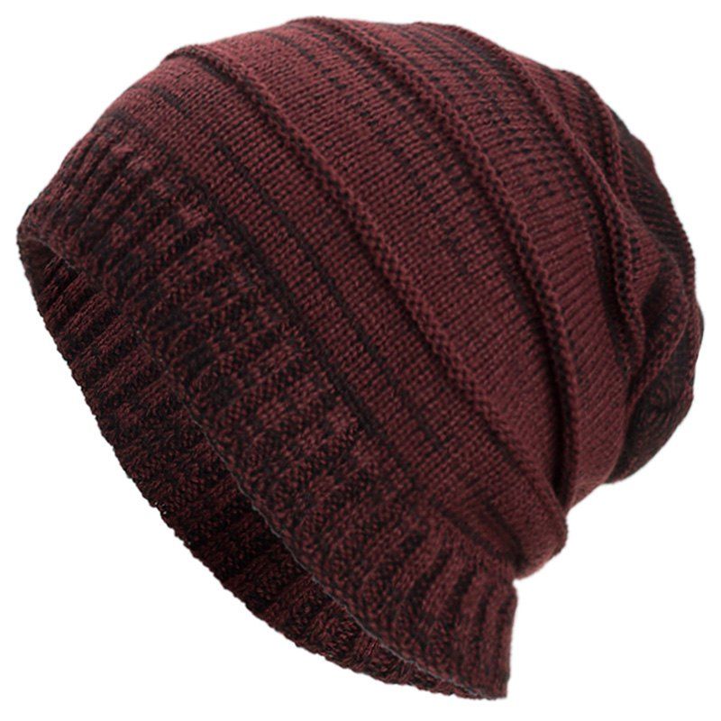 

Fashion Man Warm-keeping Knitted Hat for Winter, Red wine