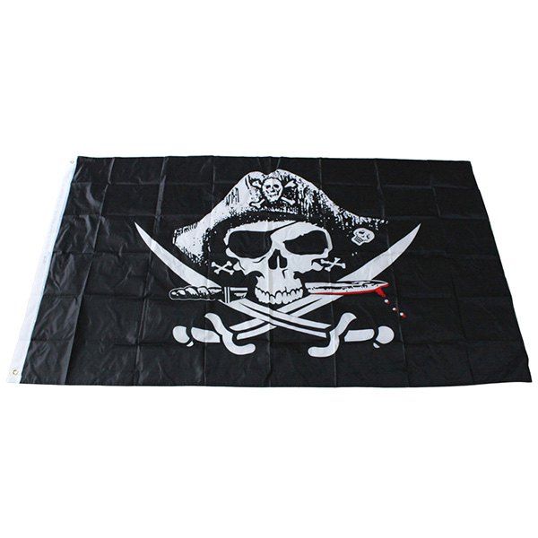 

Pirate Flag Skull Pattern Bar Haunted House KTV Decoration, Black