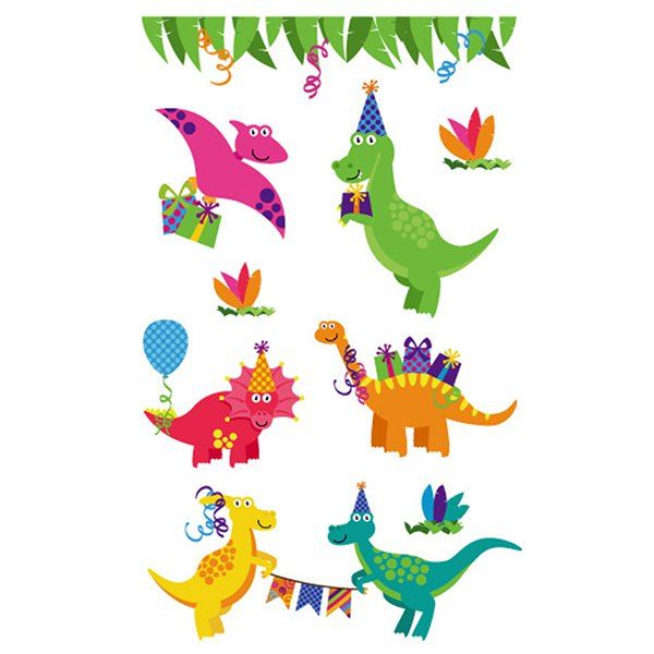 

Trendy Waterproof Cartoon Dinosaur Tattoo Sticker, Multi-h