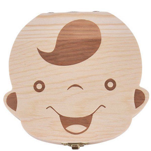 

Creative Wooden Teeth Box for Baby, Wood