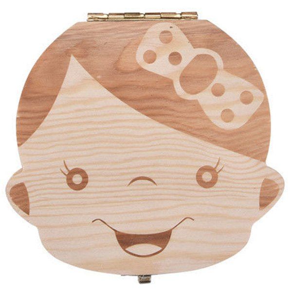 

Creative Wooden Teeth Box for Baby, Wood