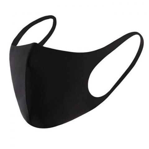  Easy Breath Fashion Black Sponge Ice Silk Cotton Anti-smog Dust Mask 3pcs 
