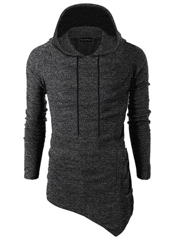 

Stylish Comfortable Cotton Creative Slim Hooded Hoodie for Men, Black