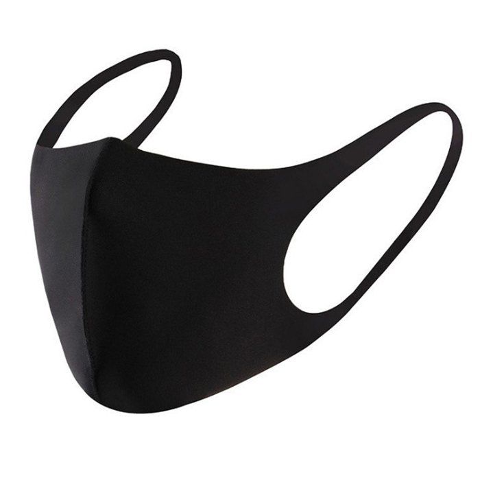 

Easy Breath Fashion Black Sponge Ice Silk Cotton Anti-smog Dust Mask 3pcs