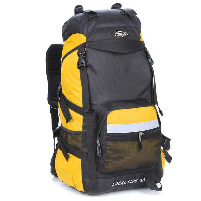 

OutdoorLocallion Waterproof 50L Backpack for Camping, Bright yellow