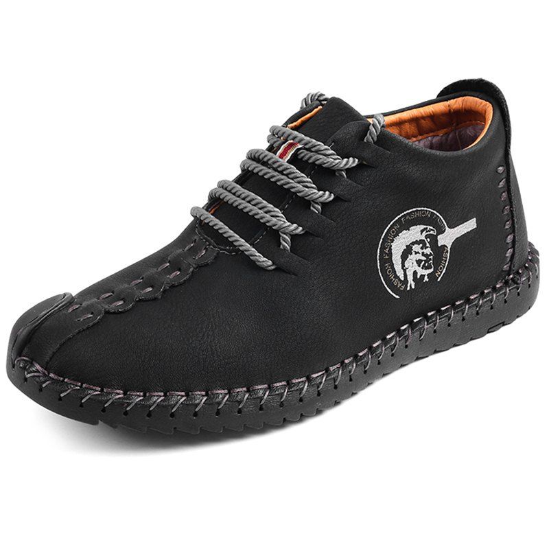 

Fashion Comfortable Leisure Durable Casual Leather Shoes for Men, Black