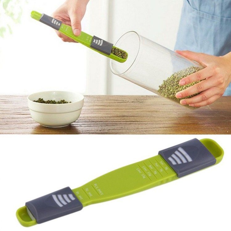 

Kitchen Scale Spoon Adjustable Quantitative Measuring Tool, Avocado green