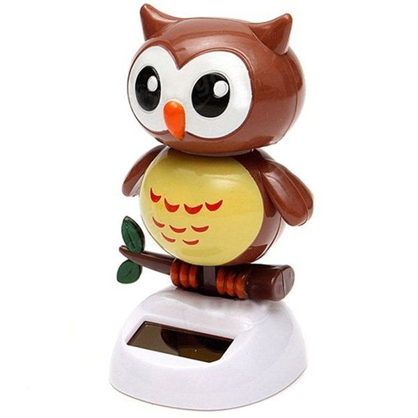 

Solar Energy Bobblehead Owl Decoration for Car / House, Tiger orange