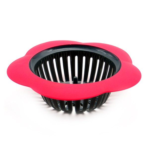 

Flower-shaped PP TPR Sink Strainer Cover for Kitchen Bathroom Shower, Rose red
