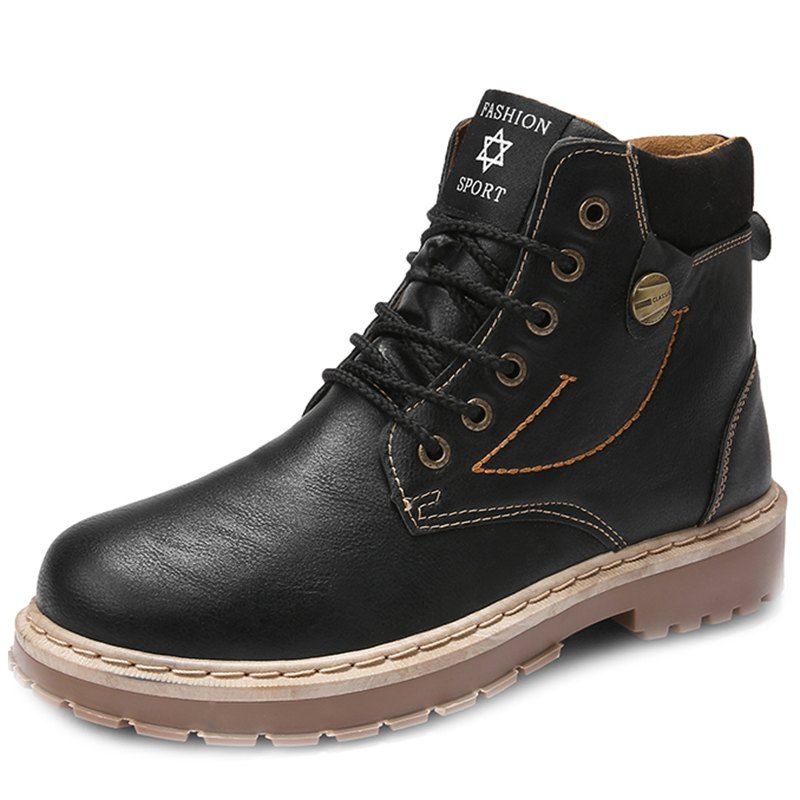 

Men's Autumn Winter Desert Boots, Black