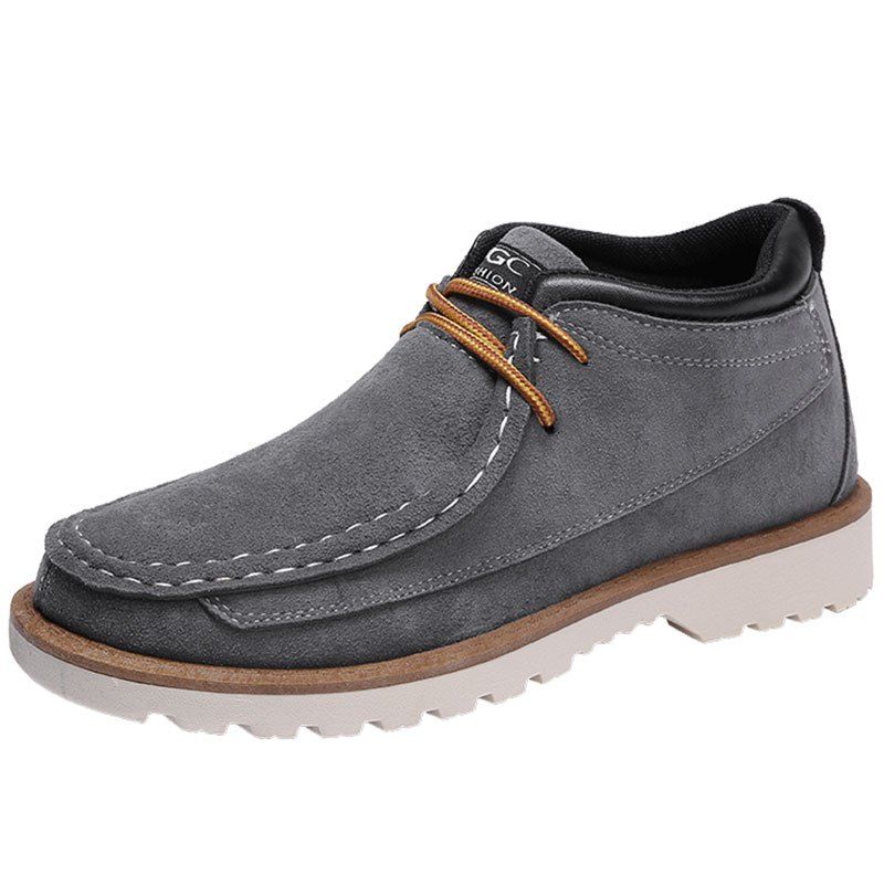 [36% OFF] Male British Style Scrub Leather Shoes | Rosegal