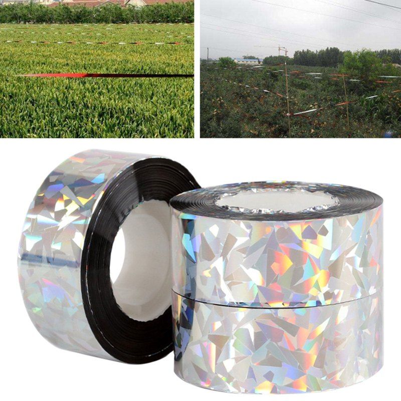 

Reflective Laser Anti-bird Ribbon Animal Repellent Tape, Silver