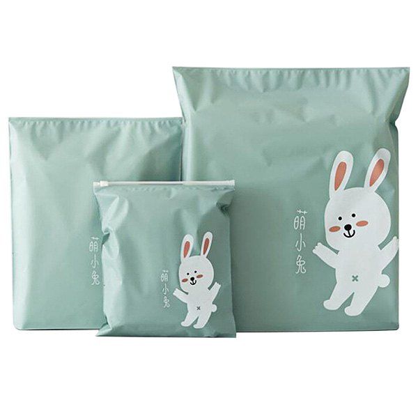

Waterproof Cartoon Storage Bag with Zipper Design 3pcs, Blue hosta