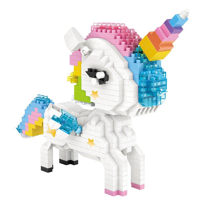

LOZ Rainbow Unicorn Toy Bricks for Kids, Multi