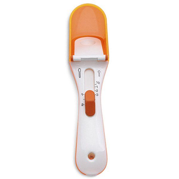 

Magnet Adjustable Scale Milk Measuring Spoon, Dark orange