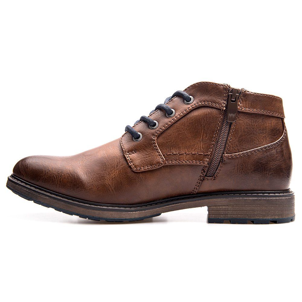 XPER Bottes à Lacets en Coton Antidérapantes Style Britanique à la Mode pour Homme