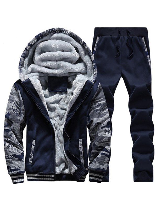 

Thickening Winter Tracksuit for Men, Deep blue