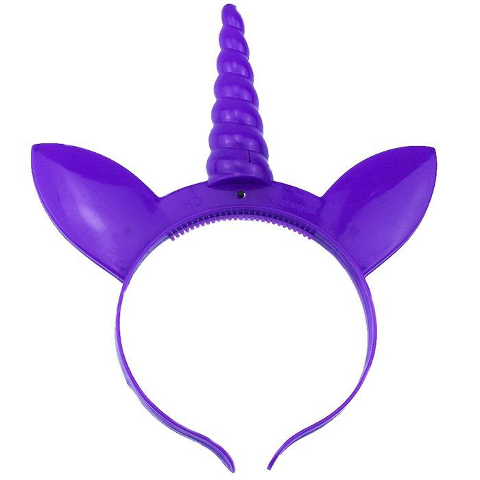 

LED Light Unicorn Headband Flash Hairband Concert Props Toy, Multi-c