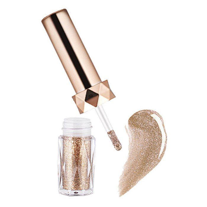 

Flash Eye Tint Liquid Eyeshadow Easy Smudging Effect Silky Vivid Eye Makeup, Champagne gold