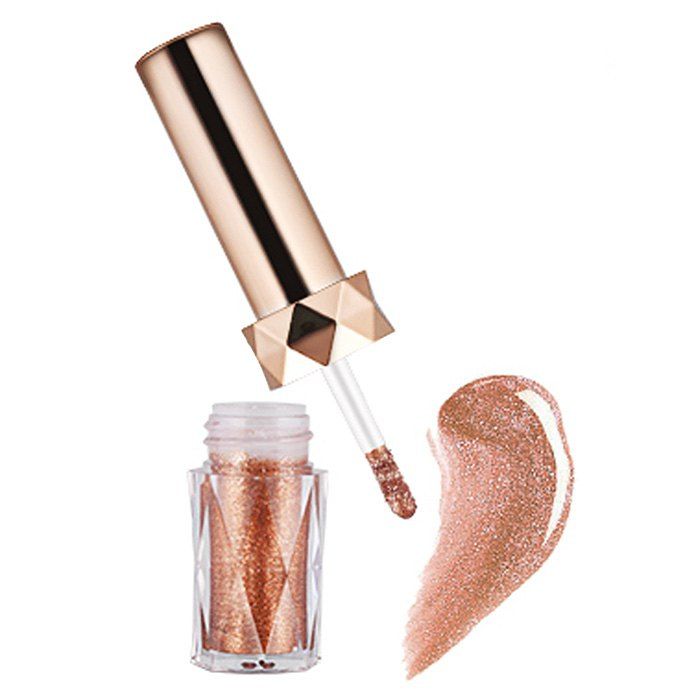 

Flash Eye Tint Liquid Eyeshadow Easy Smudging Effect Silky Vivid Eye Makeup, Gold