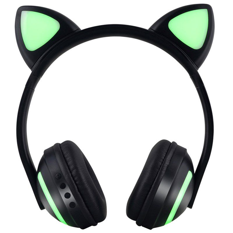 [39% OFF] ZW19 Cat Ear Shaped Luminescent Bluetooth Headset Wireless ...