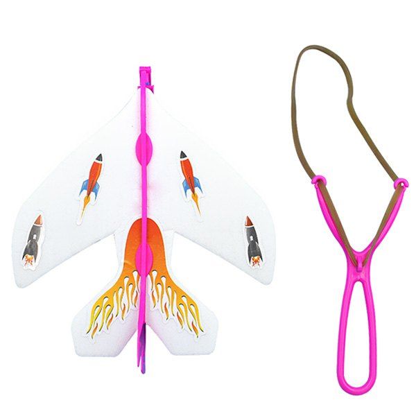 

Elastic Airplane Maneuver Luminous Catapult Aircraft Kid Educational Toys Set, Multi