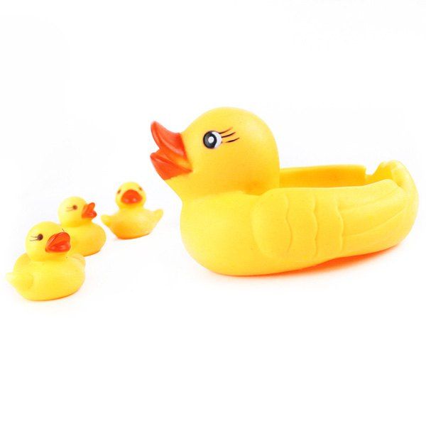 

Soft Rubber Squeeze Duck Swimming Bath Toy Christmas Gift 4pcs, Yellow