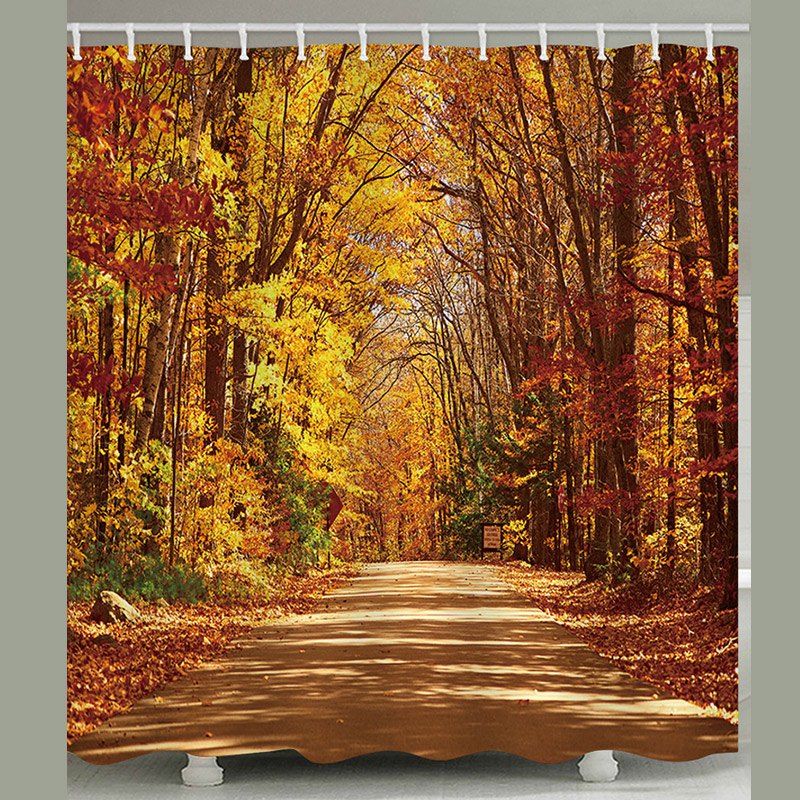 

BK164 Autumn Wood Shower Curtain, Goldenrod