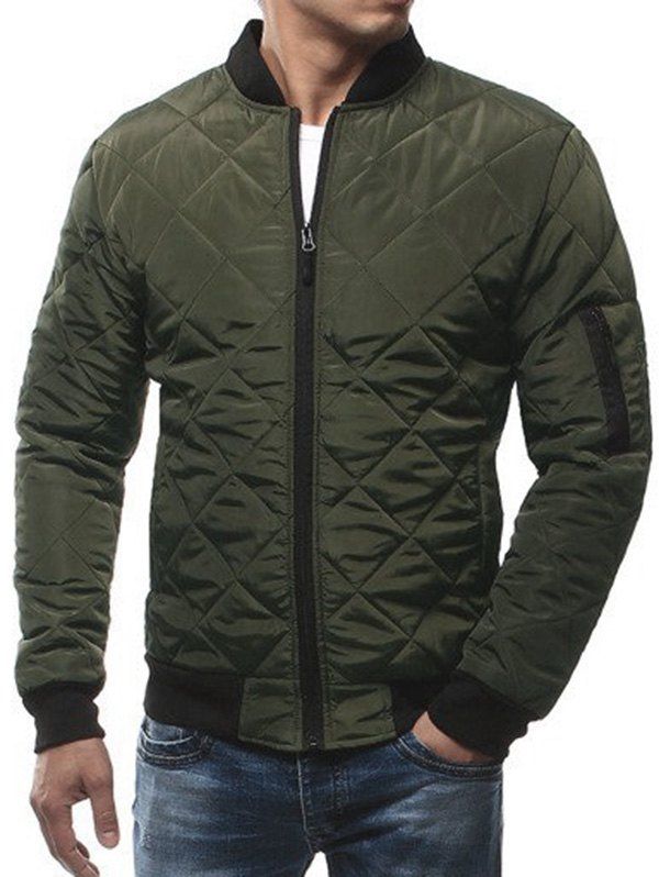 

Men's Fashion Warm Cotton Bomber Jacket, Army green