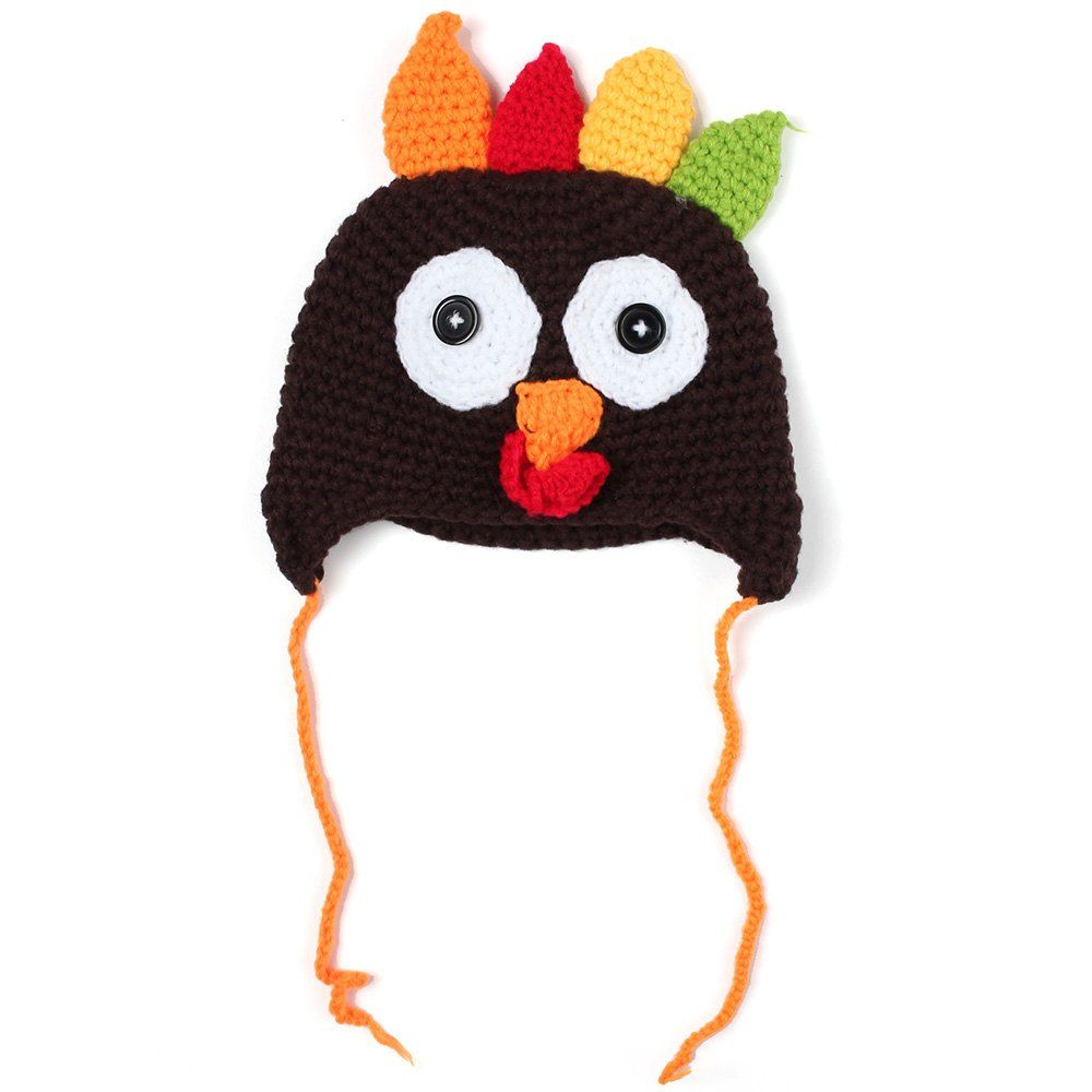 

Hand-woven Turkey Hat for Holiday Gift, Coffee