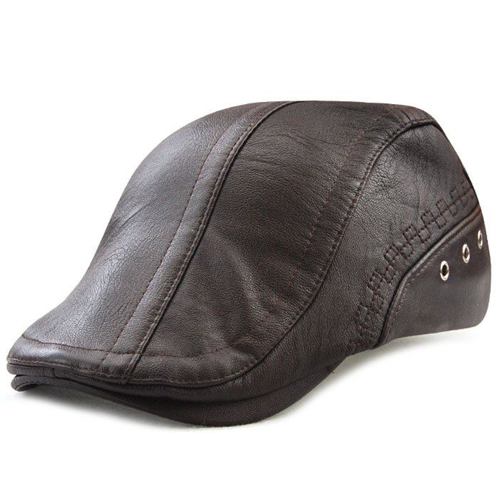 

JAMONT Fashionable All-Match Style Peaked Cap for Men, Deep coffee