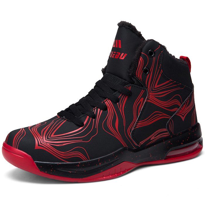 

Men's Warm Lace Up Running Shoes Sneakers, Red