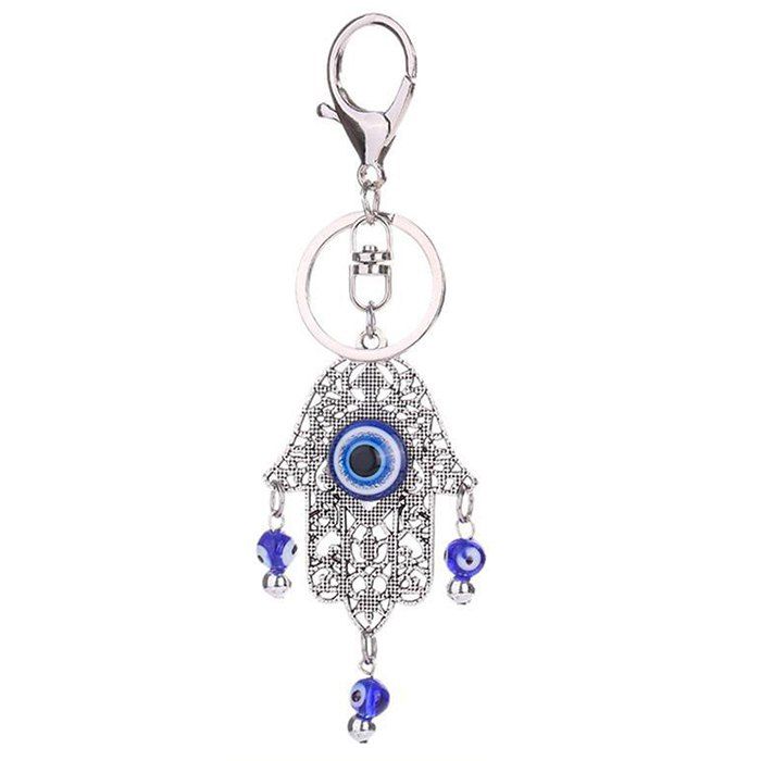 

Alloy Leather Diamond-Encrusted Key Ring for Decoration, Silver