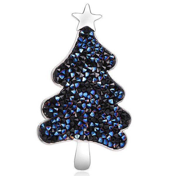 

Christmas Tree Design Beautiful Brooch for Women, Denim dark blue