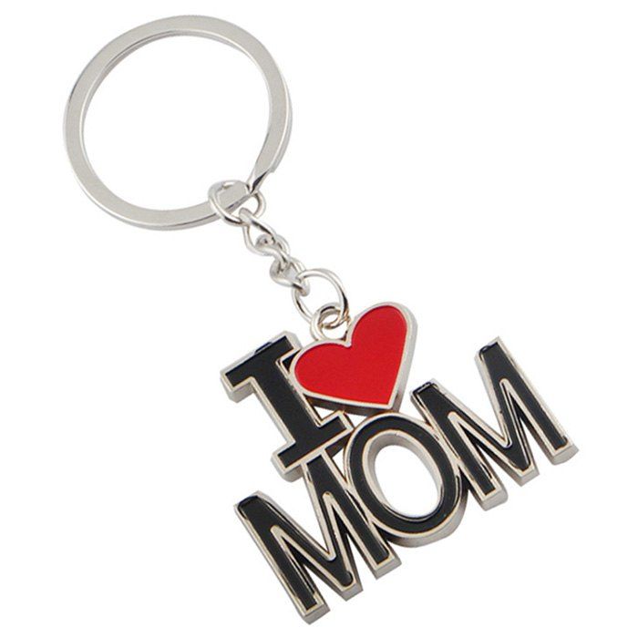 

Personalized Mother Gift Key Chain, Black