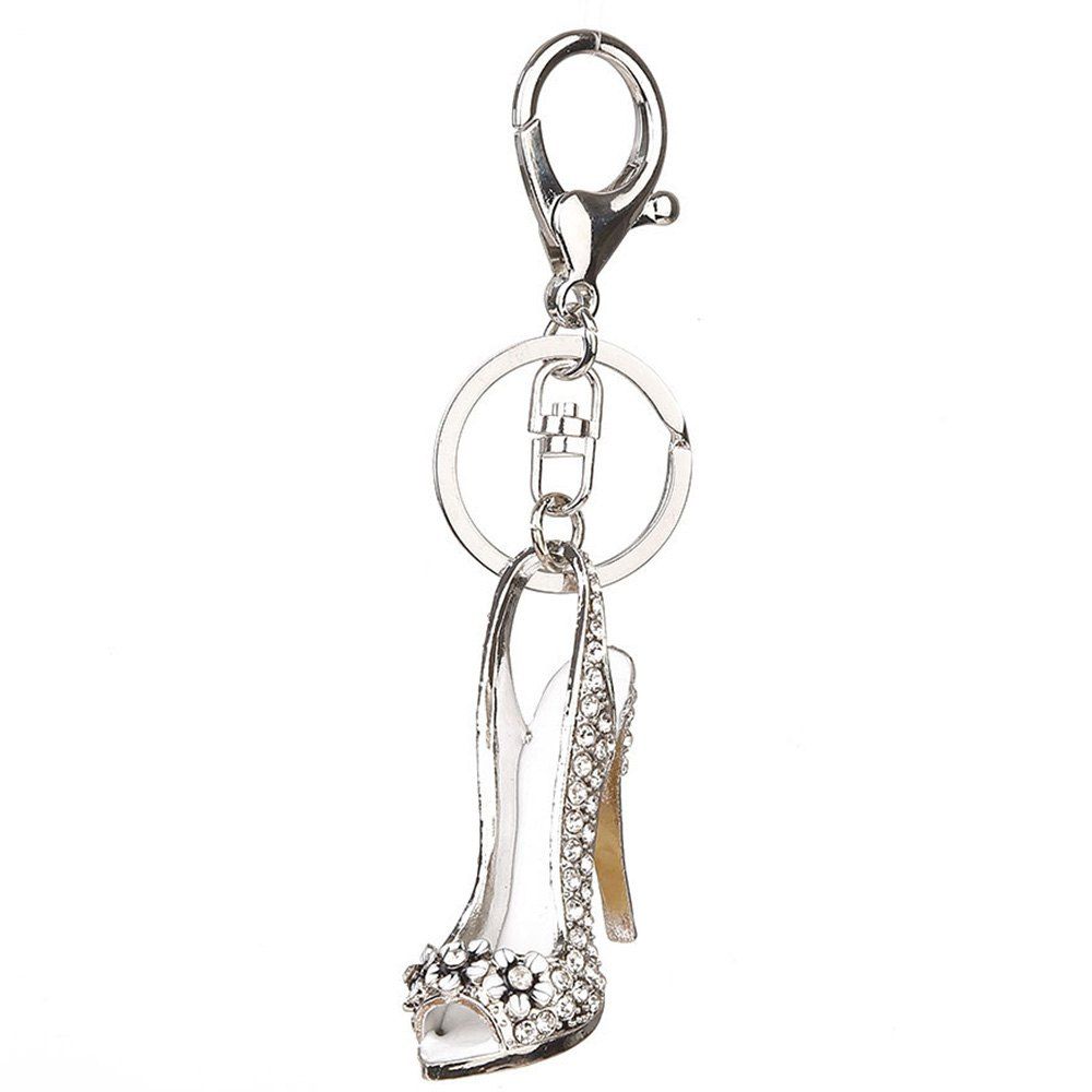 

Creative High Heel Style Fashion Keyring, White