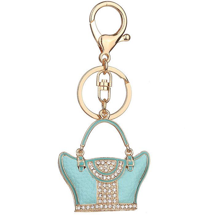 

Creative Handbag Style Fashion Keyring, Robin egg blue