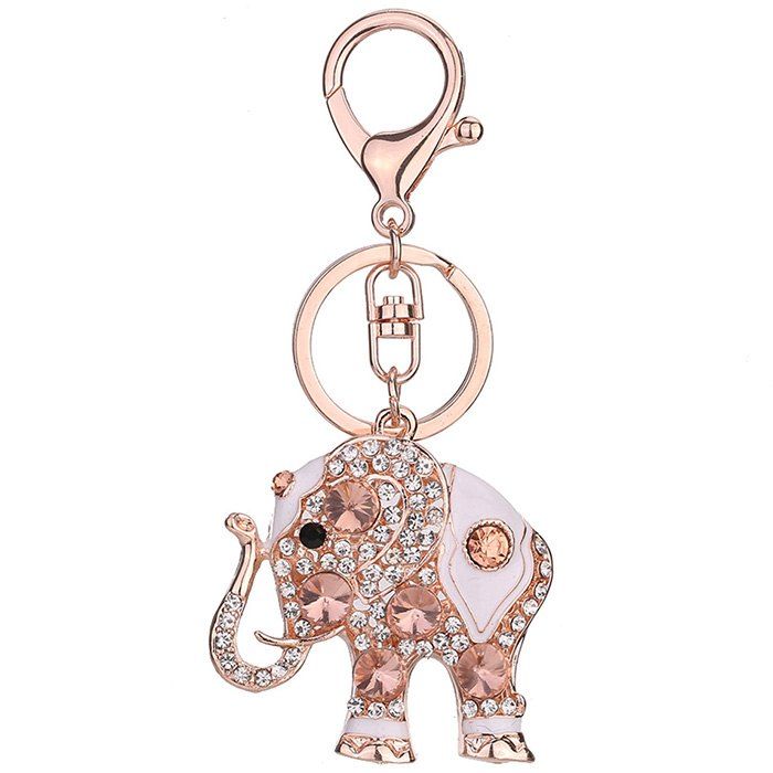 

Creative Elephant Style Fashion Keyring, White