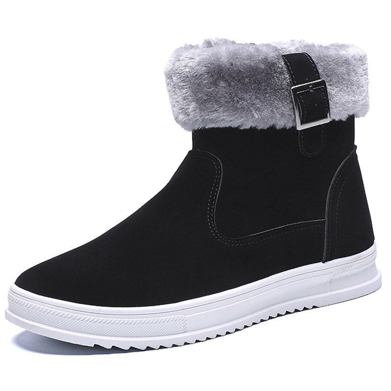 

Men's High Top Boots for Daily Use with Cotton, Black