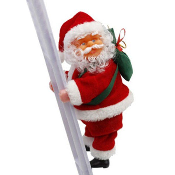 

Creative Electric Climbing Ladder Santa Claus Doll Toy, Red
