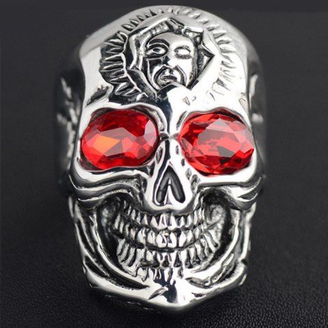 

Men Ring Retro Creative Pattern Halloween, Silver