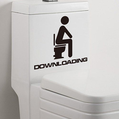 

Bathroom Toilet Sticker, Black