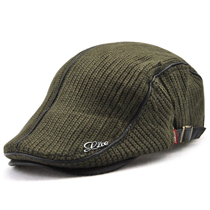 

Autumn-winter Thickening and Keeping-warm Beret for Old Man, Army green