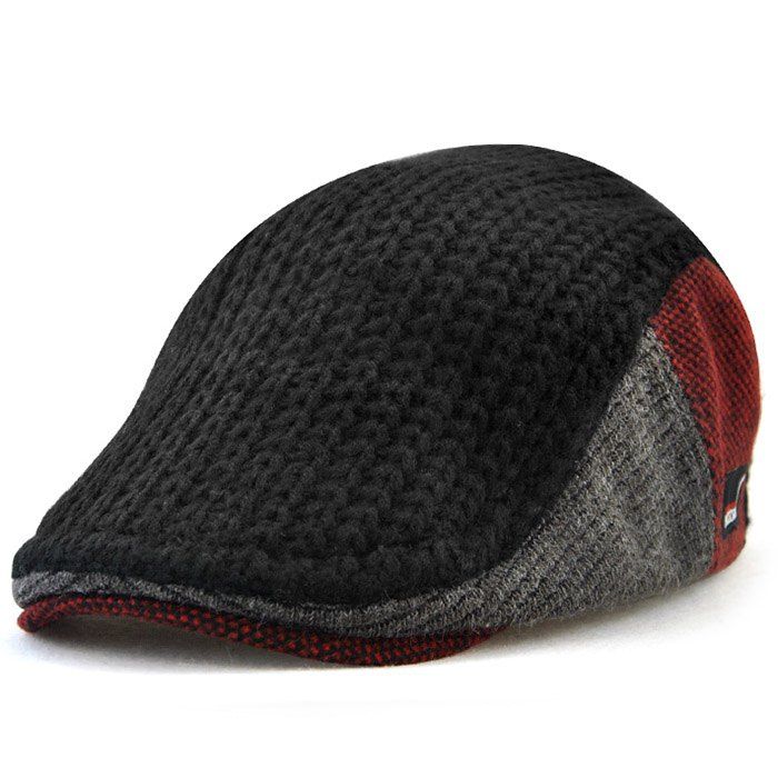 

JAMONT 8228 Autumn-winter Keeping Warm Beret for Old Man, Black