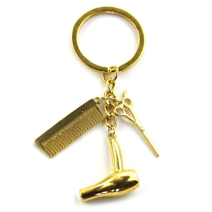 

Creative and Personality Comb Key Chain, Gold