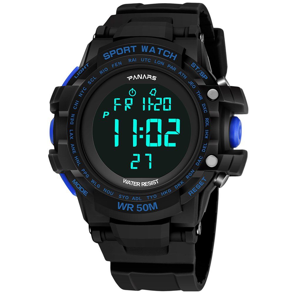 

PANARS 8013 Outdoor Sports Electronic Watch, Blue