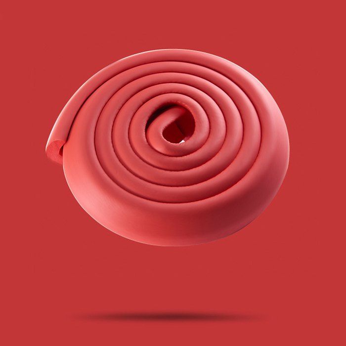 

Thickened Widened Sponge Kids Foam Bumper Bar for Baby, Lava red
