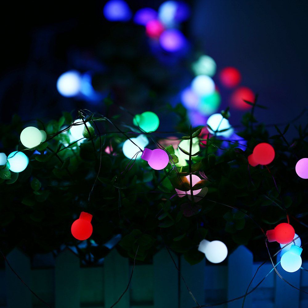 

KPSSDD 10m 50 LED Colorful USB Interface High Brightness Slow Flash Ball String Light for Decoration, White